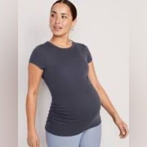 NWT Old Navy Maternity XS Navy Blue Ultra Light Rib Knit Cutout on Back